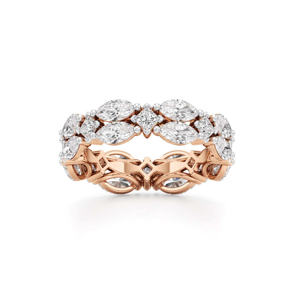 Marquise Princess Cut Diamond Shinelink Band