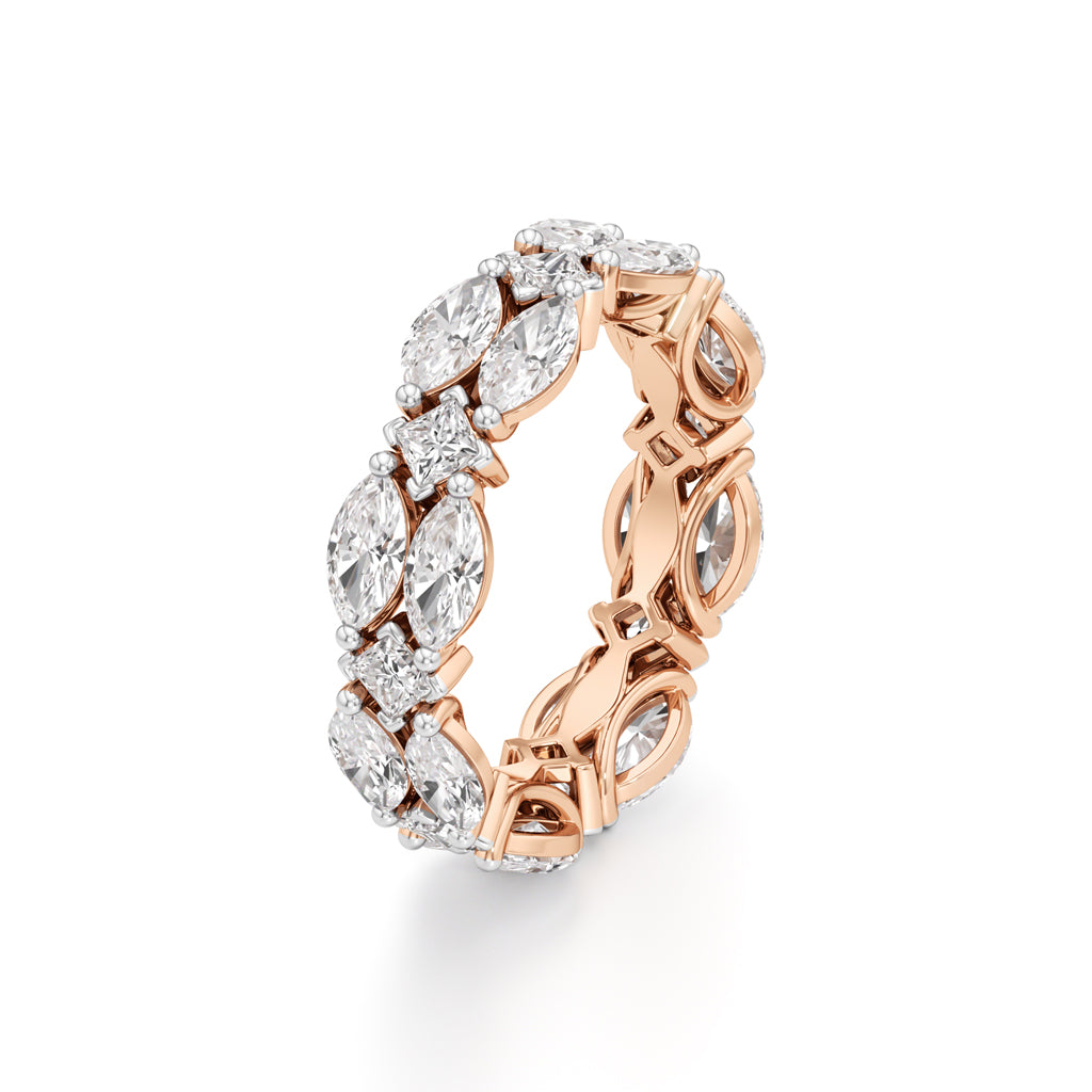 Marquise Princess Cut Diamond Shinelink Band