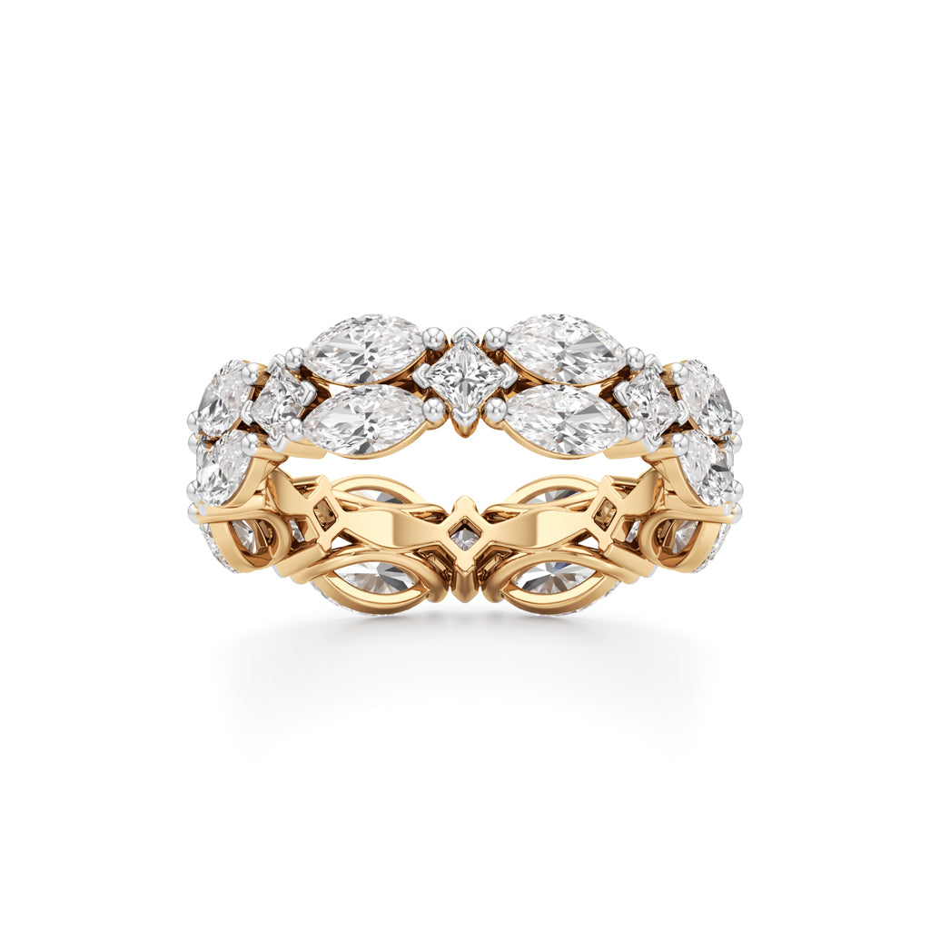 Marquise Princess Cut Diamond Shinelink Band