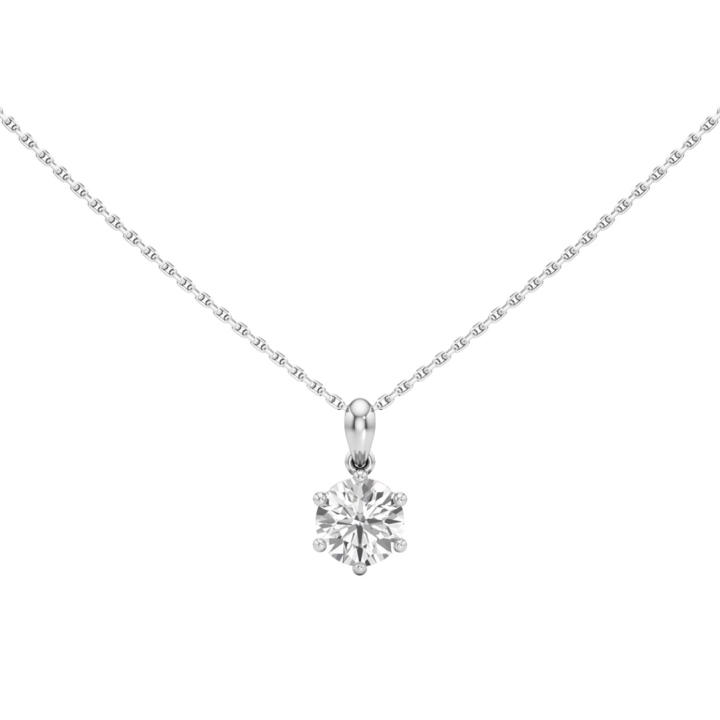 1.50Ct Round Cut Lab Grown Diamond Solitaire Pandant