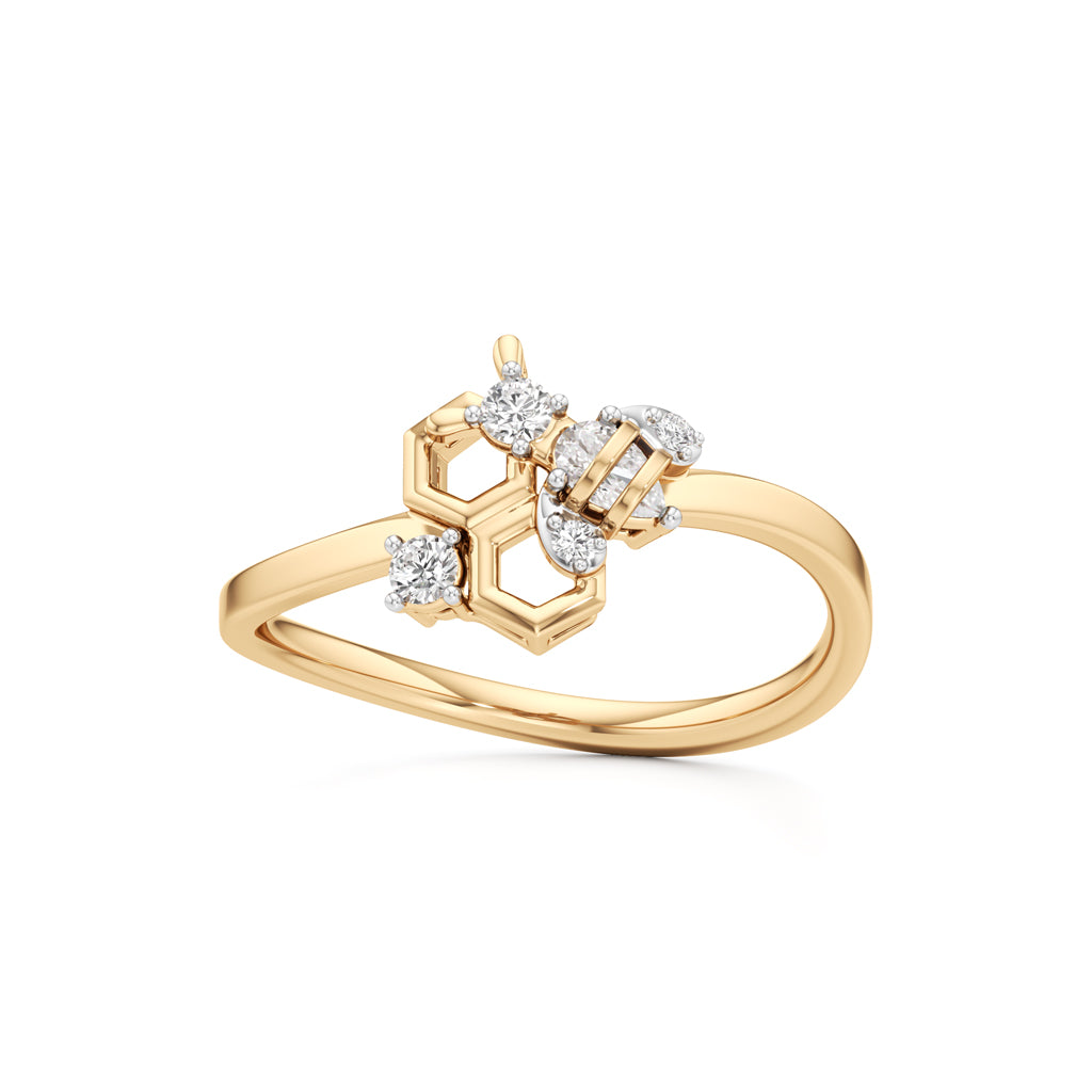 Hidden Halo 925 Silver 18k Gold Plated 660mm Round Brilliant Solitaire Ring