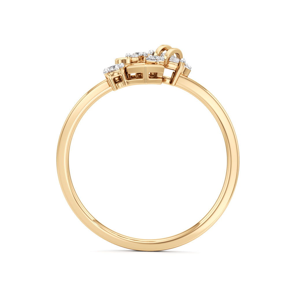 Hidden Halo 925 Silver 18k Gold Plated 660mm Round Brilliant Solitaire Ring