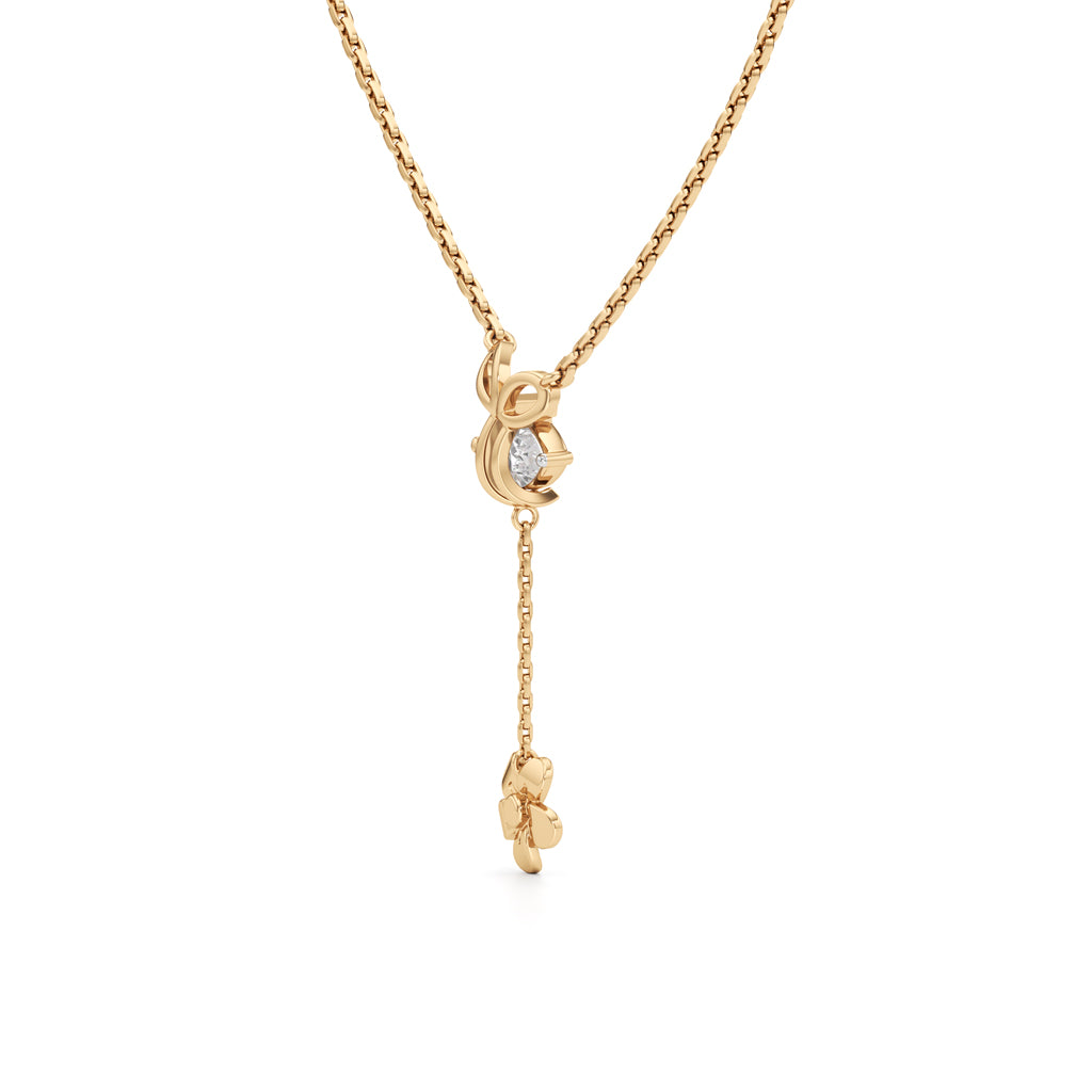 Meadow Muse Drop Necklace 925 Sterling Silver 18k Gold Vermeil Lab Grown Diamond