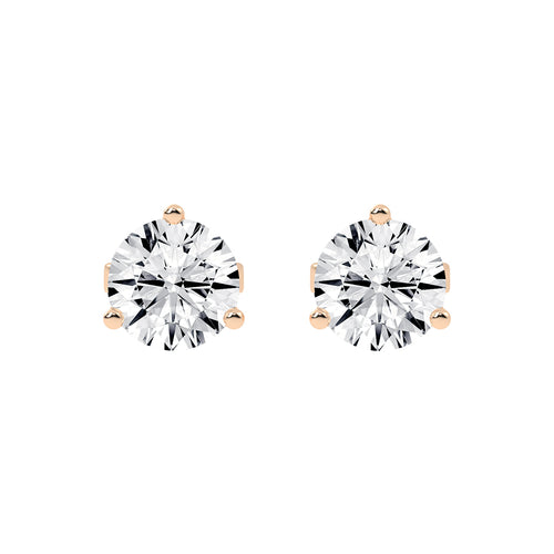 1.25Ct Round Shape Gold Solitaire Studs Earrings