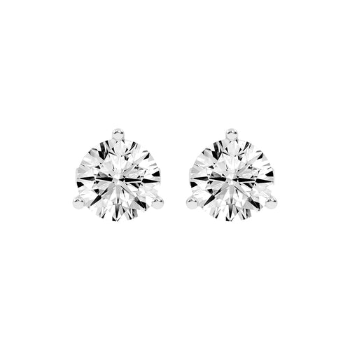 2.25Ct Round Shape Rose Gold Solitaire Studs Earrings
