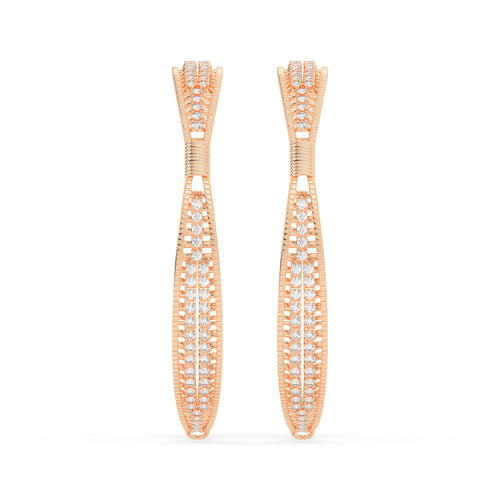 Nyra dual round cut broad lab diamond bangles