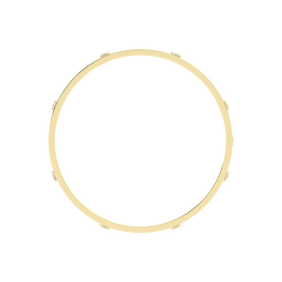 Luxury Diamond Accented Greek Key Eternity Bangle Bracelet  Elegant Yellow Gold Geometric Statement Jewelry