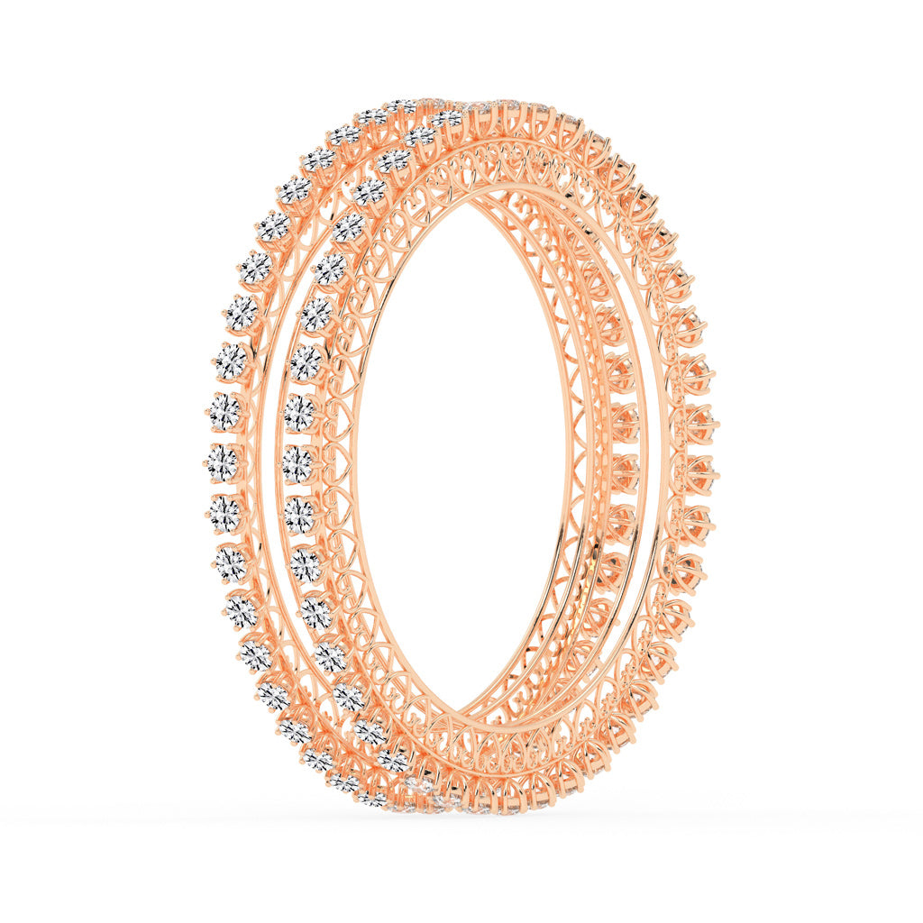 Aurora ProngSet Diamond Bangles