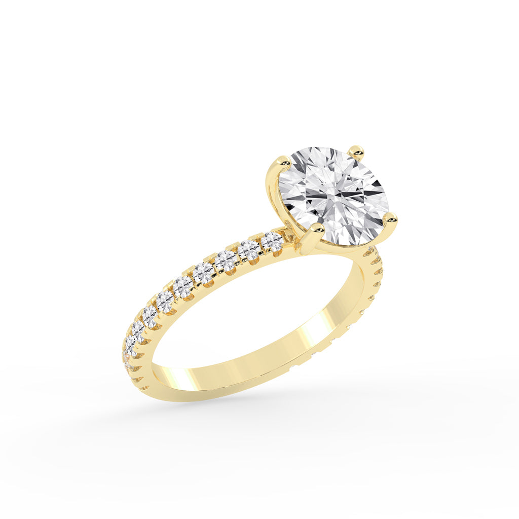 Elysian Crown Solitaire Ring