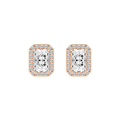 Dazzling Halo Stud Earrings