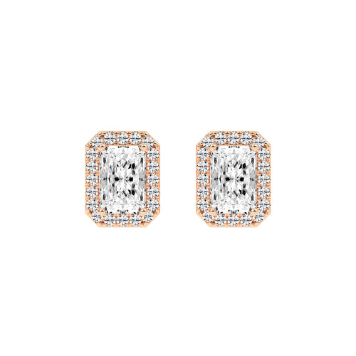 Dazzling Halo Stud Earrings