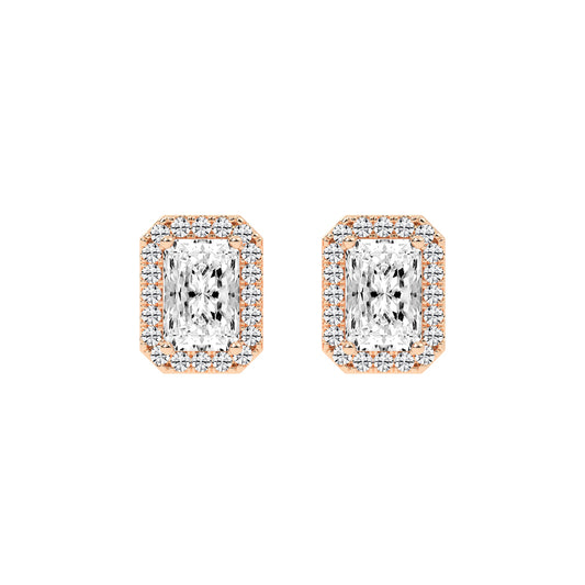 Dazzling Halo Stud Earrings