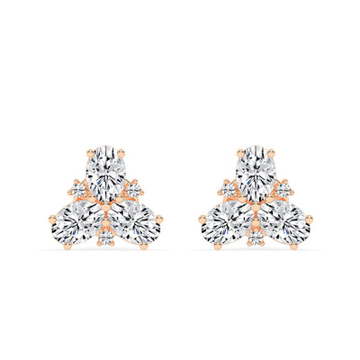 Trilogy Blossom Sparkle Stud Earrings