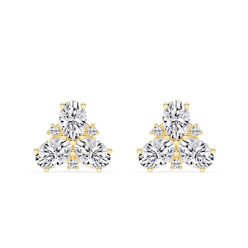 Trilogy Blossom Sparkle Stud Earrings