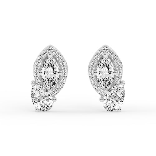 Luminous Duo Sparkle Stud Earrings