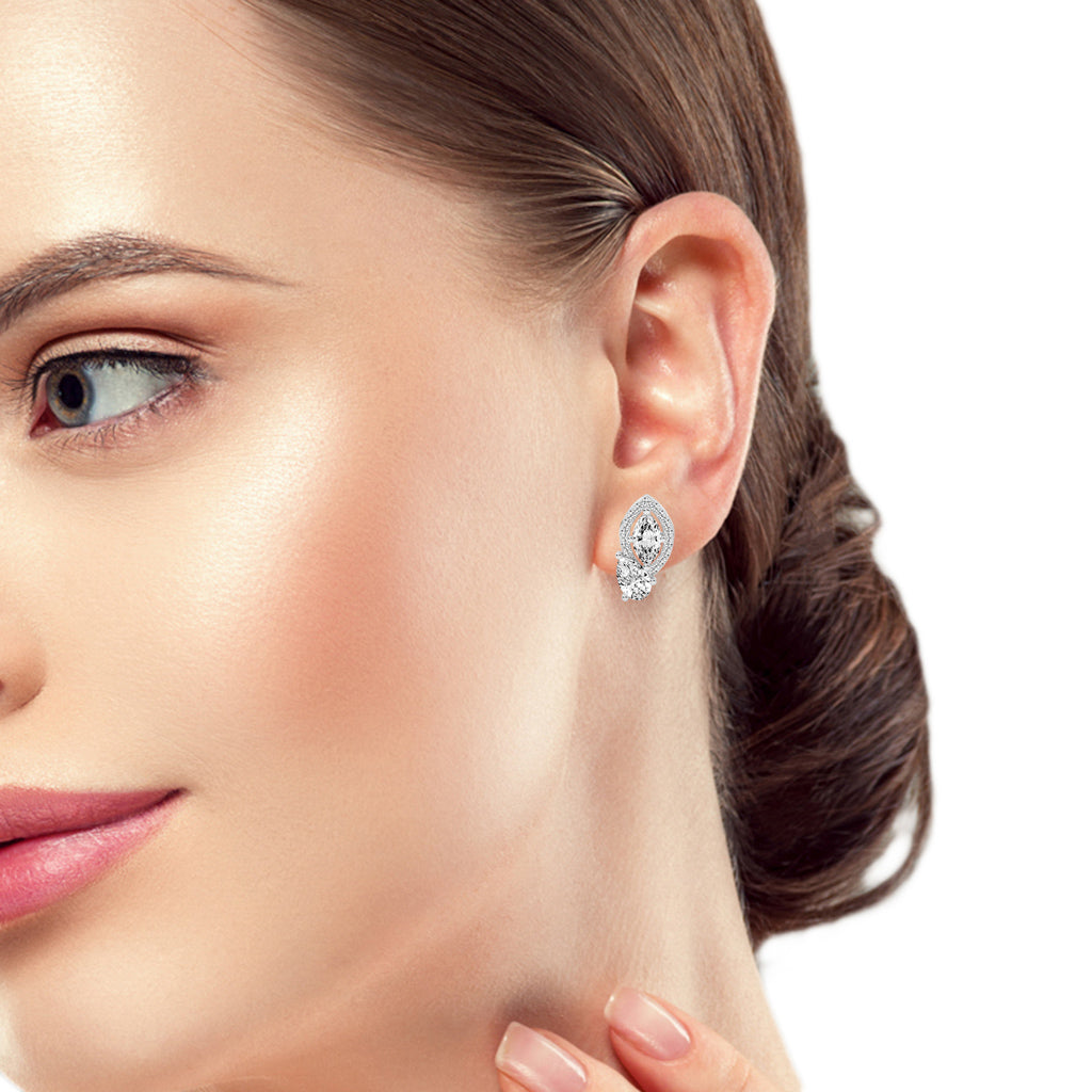 Luminous Duo Sparkle Stud Earrings