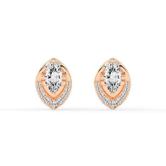 Luminous Marquise Sparkle Stud Earrings