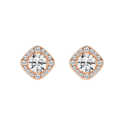 Radiance Crest â€“ Cushion Halo Studs