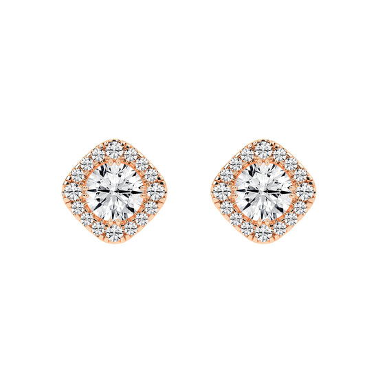 Radiance Crest â€“ Cushion Halo Studs