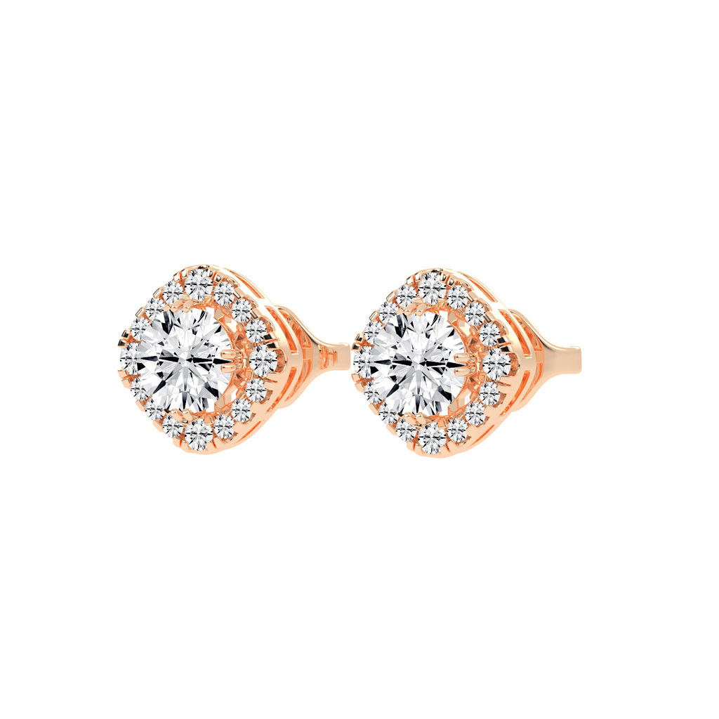 Radiance Crest â€“ Cushion Halo Studs