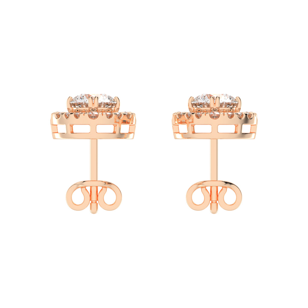 Radiance Crest â€“ Cushion Halo Studs