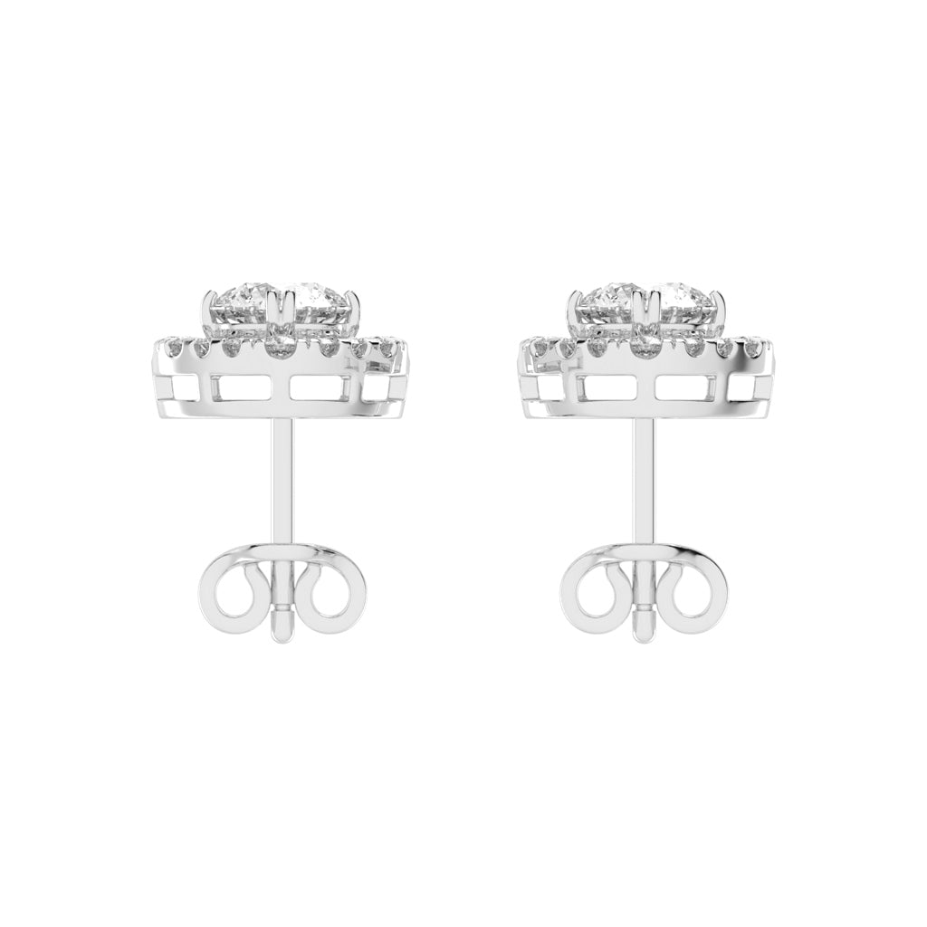 Radiance Crest â€“ Cushion Halo Studs