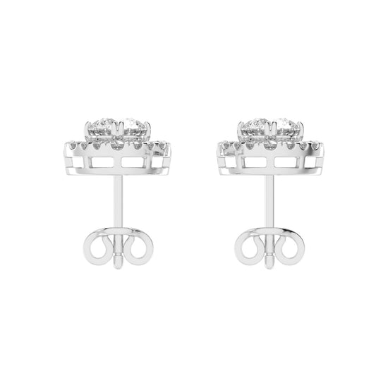Radiance Crest â€“ Cushion Halo Studs