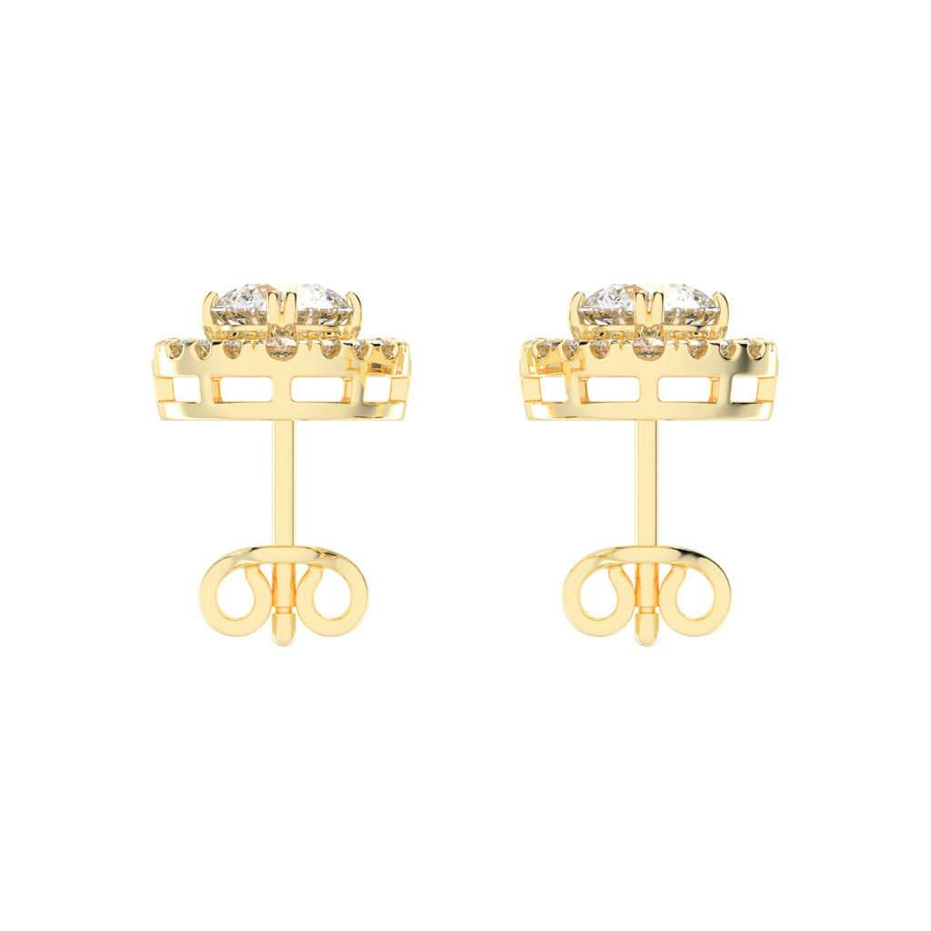 Radiance Crest â€“ Cushion Halo Studs