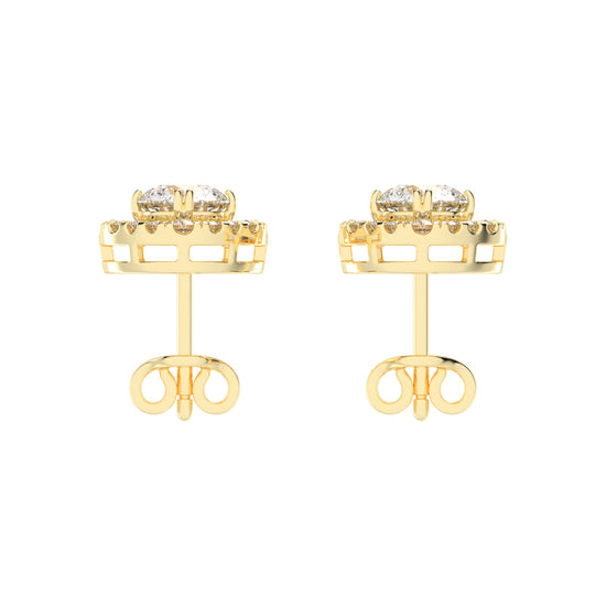 Radiance Crest â€“ Cushion Halo Studs