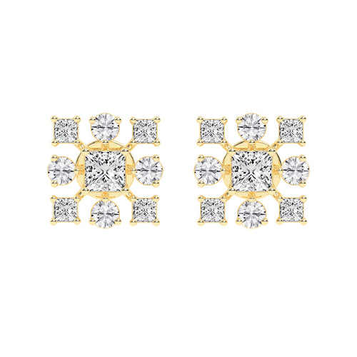 Radiance Multi-Cut Diamond Cluster Studs