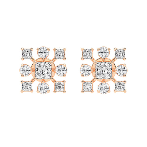 Radiance Multi-Cut Diamond Cluster Studs