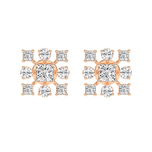 Radiance Multi-Cut Diamond Cluster Studs