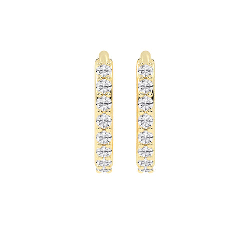 Glamour Pave Diamond Embrace Hoops