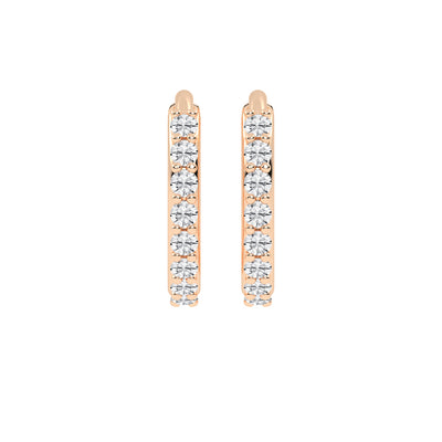 Glamour Pave Diamond Embrace Hoops