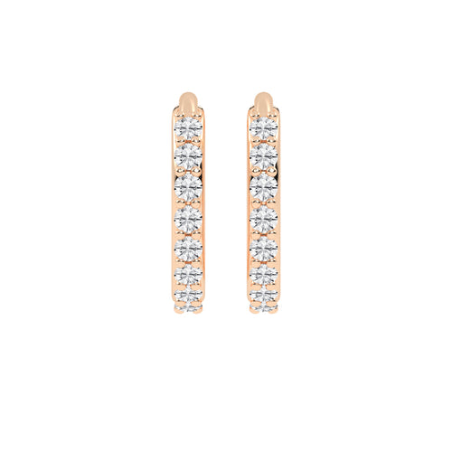 Glamour Pave Diamond Embrace Hoops