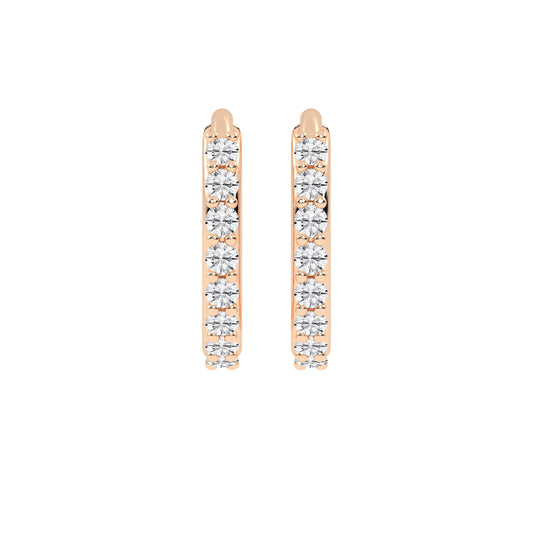 Glamour Pave Diamond Embrace Hoops