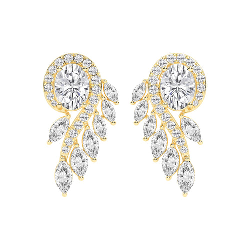 Radiant Cascade Marquise Fan Diamond Studs