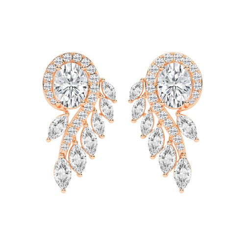 Radiant Cascade Marquise Fan Diamond Studs