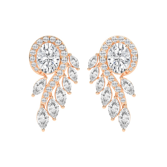 Radiant Cascade Marquise Fan Diamond Studs