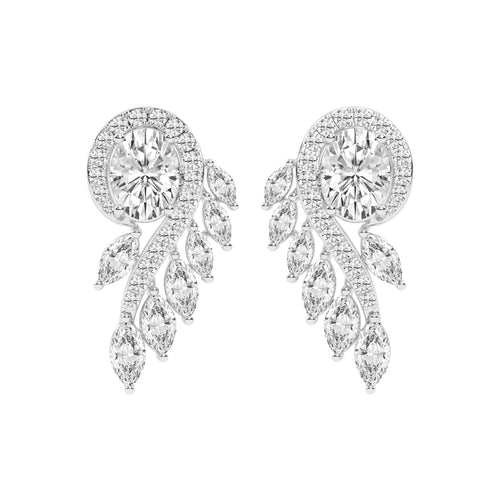 Radiant Cascade Marquise Fan Diamond Studs