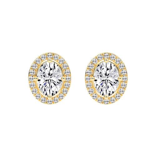Veloura Halo Lab Diamond Stud Earrings