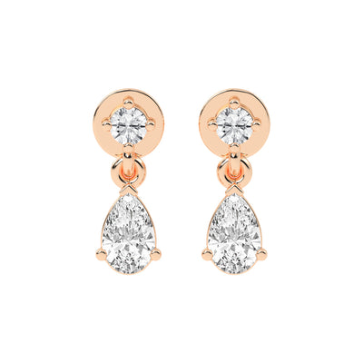 Classic Radiance Pear Drop Diamond Dangle Earrings