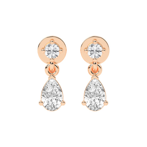 Classic Radiance Pear Drop Diamond Dangle Earrings