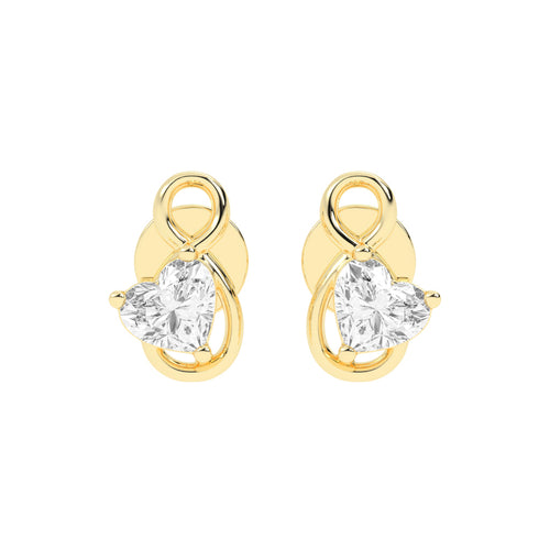 Infinity Heart Diamond Stud Earrings