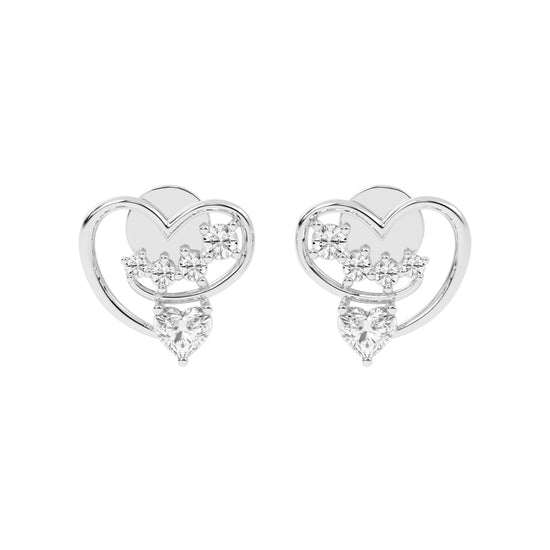Loves Canopy Heart and Diamond Drop Studs