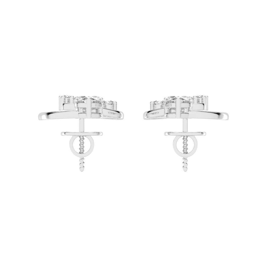 Loves Canopy Heart and Diamond Drop Studs