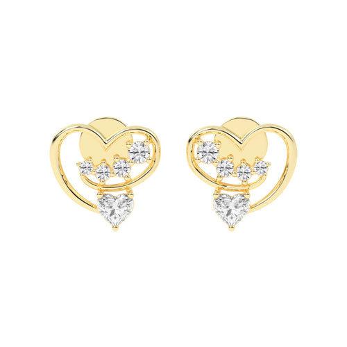 Loves Canopy Heart and Diamond Drop Studs