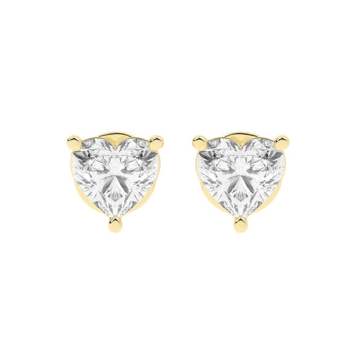 Pure Heart Diamond Stud Earrings