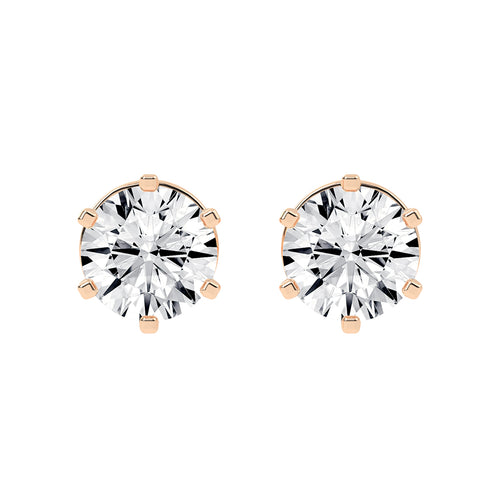 Dazzling Round Brilliant Stud Earrings