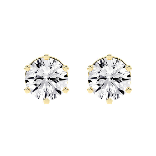 Dazzling Round Brilliant Stud Earrings